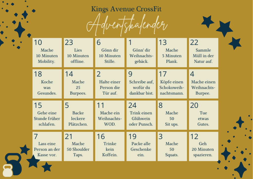 Kings Avenue CrossFit Adventskalender 2021
